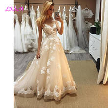 A-Line Wedding Dresses Gorgeous Long Bridal Gowns Vestido de festa longo Top Quality Lace Appliques Tulle Wedding Dress 2024 - buy cheap