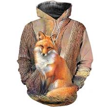 3D All Over Printed Hunting Fox Hoodie Autumn Unisex Casual Sweatshirt Fashion Hip Hop Jackets Style -1 2024 - buy cheap