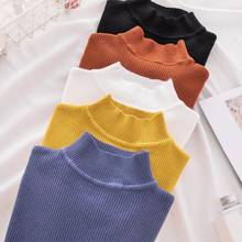 Turtleneck Sweater Women Pullover Knitted Jumper Long Sleeve Autumn Winter Basic Female Sweater Solid Tops Pull Femme JW9247 2024 - buy cheap