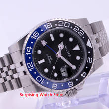 Bliger 40mm Automatic Mechanical Mens Watch Luxury Sapphire Crystal Ceramic Bezel GMT Clock Luminous Waterproof Wristwatch Men 2024 - buy cheap