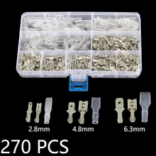 135/270/315pcs 2.8/4.8/6.3 mm Crimping terminal insulation seal wire connector male and female plug spring terminal Kit 2024 - купить недорого