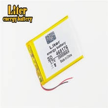 3,7 V 2000mAh 465176 литий-полимерный литий-ионный аккумулятор для Mp3 MP4 MP5 GPS Мобильный bluetooth 2024 - купить недорого