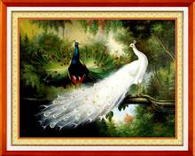 NEW Peacock cross-stitch Silk cotton thread needlework Count 14ct 11ct accurate printed cross stitch world famous Oil painting 2024 - buy cheap