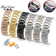 Wholsale Watchband 19mm 20mm 21mm 22mm Bracelets High Quality  Stainless Steel Band With Tools Silver Black Watch Accessories 2024 - buy cheap