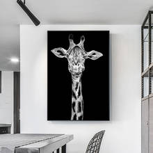 Nordic Canvas Art Painting Black White Giraffe Print Animal Wall Art Poster Living Room Home Decor Painting Art Canvas Poster 2024 - buy cheap