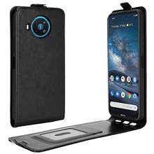 Nokia8.3-funda para Nokia 8,3 (6.8in) 2020, cubierta hacia abajo, estilo abierto, cuero grueso sólido, ranura para tarjeta, negro 5G N8.3 TA-1243 TA-1251 2024 - compra barato