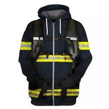 Chaqueta de bombero con estampado 3D para hombre y mujer, jerséis de moda, ropa de calle, talla grande, Hipster, Cosplay 2024 - compra barato