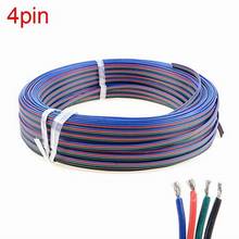 22AWG 4pin LED Electric Wire 22 Gauge 5m Conductor Extension Cable Line Cord for RGB LED Strip 5050 3528 2024 - buy cheap