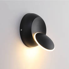 Nordic led lâmpada de parede 360 graus girar feixe luz ajustável luzes de parede lado corredor sala estar cabeceira parede luminárias 2024 - compre barato