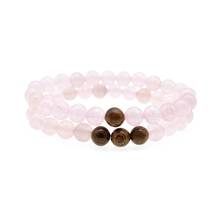 8MM natural stone beads bracelet retro wood beads bracelet rose crystal couple bracelet jewelry wholesale bracelets for women 2024 - buy cheap