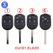 Xinyuexin дистанционный чехол для ключа автомобиля для Ford Fiesta Escape Focus Transit Connect C-Max Edge Smart Key 3 4 5 Button Hu101 Blade 2024 - купить недорого