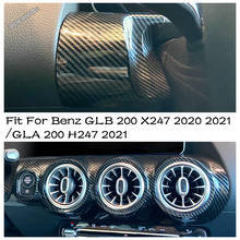Декоративные вентиляционные отверстия для приборной панели, вентиляционные отверстия, подходят для Mercedes-Benz GLB 200 X247 2020 2021 / GLA 200 H247 2021 2024 - купить недорого