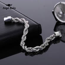 Handmade Punk Buddha Bracelets Mens Bracelet Chain Vintage Ancient Silver color Rolo Chain Thick Bracelet for Womens Wholesale 2024 - buy cheap