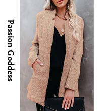 Elegant Women Long Woolen Jacket Manteau Femme Jacket Trench Wool Blends High Quality Warm Overcoat Winter Long Coat Office Lady 2024 - buy cheap