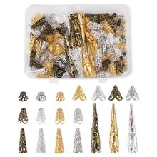 Tapas de cono de cuentas y tapas de colores mezclados para fabricación de joyas, accesorios para Maing, 450 unids/caja 2024 - compra barato