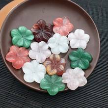 one piece loose beads red agate carved flower  for DIY jewelry making FPPJ wholesale beads nature gem stone 2024 - buy cheap