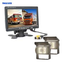 SMALUCK 7" 2 Split LCD Screen Car Monitor LED Night Vision CCD Rear View Car Camera System for Bus Houseboat Truck 2024 - buy cheap