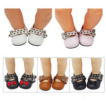 Cute Doll Shoes 6.8*3.6CM High-quality Bow Cartoon Mini Shoes For 16/18 Inch American 43cm 1/3 Baby Girl Dolls Toys 2024 - buy cheap
