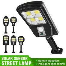 1pc Newest Solar Sensor Wall Light COB Waterproof Human Induction Street Lamp Garden Outdoor Courtyard Sensor Street Light 2024 - buy cheap