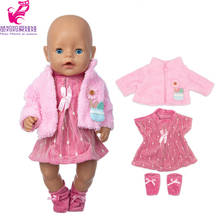 Vestido jaqueta roupa boneca bebê 43cm para 17 polegadas roupas bonecas brinquedos boneca vestimenta 2024 - compre barato