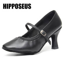 Hipposeus Women Dance-Shoes Girls Latin Modern Salsa Tango Dance Shoes Soft Sole Sandal Ballroom Party Dancing Shoes High Heels 2024 - buy cheap