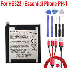 3040mAh HE323 Battery For Essential Phone PH-1 Mobile Phone Batteries +USB cable+toolkit 2024 - buy cheap