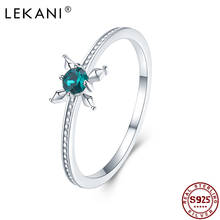 LEKANI 925 Sterling Silver Rings For Women Light Luxury Flower Type Romantic Austria Crystal Female Ring Wedding Fine Jewelry 2024 - buy cheap