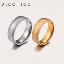Новые простые золотые и серебряные кольца унисекс из нержавеющей стали, матовые кольца для пальцев, женские и мужские ювелирные изделия, обручальные кольца 2024 - купить недорого