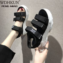 WDHKUN-Sandalias de gladiador con plataforma para Mujer, zapatos de playa gruesos, cómodos, de tela vaquera, a la moda, para verano, 2021 2024 - compra barato