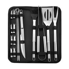 BBQ Grill Tool Set Stainless Steel Barbecue Grilling Accessories Camping Outdoor Cooking Tools Kit W/ Carrying Case BBQ Utensils 2024 - buy cheap