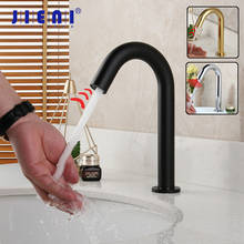 JIENI Matte Black Basin Faucet Automatic Touch Sensor Faucet 3 Choices Bathroom Sink Free Touch Faucet Water Brass Mixer Tap 2024 - buy cheap