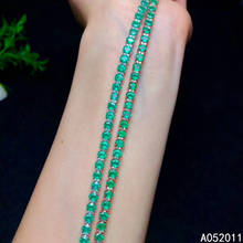 KJJEAXCMY fine jewelry natural Emerald 925 sterling silver popular new girl gemstone hand bracelet support test hot selling 2024 - buy cheap