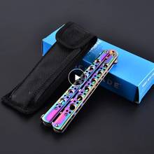 Beginner Butterfly Knife Unedged ButterflyKnife Six-Hole Butterfly Practice Knife Training Knife All-Steel Butterfly Play Knife 2024 - buy cheap