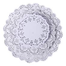100Pcs Round Lace Paper Mats Coasters Placemats Wedding Events Party Table Gift 2024 - buy cheap