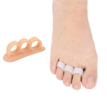 2Pcs Silicone Three Hole Toe Separator Gel Foot Fingers Thumb Valgus Protector Bunion Adjuster Hallux Valgus Guard Feet care 2024 - buy cheap