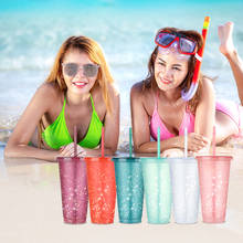 Girl Flash Powder Straw Cup Glitter Drink Cup Reusable Coffee Juice Mug Plastic Cup Water Bottle Drinkware Outdoor Drinking Cup 2024 - buy cheap