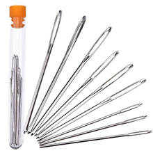 9Pcs Large Eye Needles stainless steel Tools Leather with case Crochet Hook Set Sewing Needle Accessories DIY Big eye needle 2024 - buy cheap