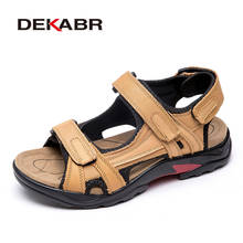 DEKABR Top Quality Sandal Men Sandals Summer Genuine Leather Sandals Men Outdoor Shoes Men Leather Shoes Big Plus size 46 47 48 2024 - buy cheap