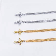 1/6 Scale Female Accessories Golden Silver 3A Cross Necklace Diamond Pendant Jewelry Hip Hop For 12-inch Figure Dolls Model 2024 - buy cheap