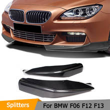Protetor de canto dianteiro de fibra de carbono para bmw, divisórias conversíveis e 650i, para modelos 6 series f06, f12, f13 m sport 2008-2015 2024 - compre barato