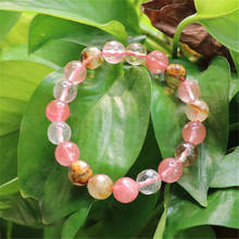 2020 Fashion diy lovely 10mm Watermelon Tourmaline Faceted Round Beads Bracelet GE722 2024 - buy cheap