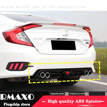 For Honda Civic Body kit spoiler 2016-2018 For Civic BCK ABS Rear lip rear spoiler front Bumper Diffuser Bumpers Protector 2024 - buy cheap