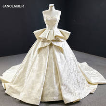 J67065 JANCEMBER-vestido de novia de satén, elegante, sin mangas, con encaje en la espalda 2024 - compra barato