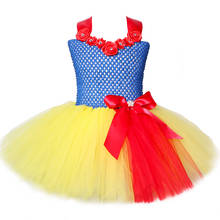 Snow White Tutu Dress for Girls Clothes Tulle Flowers Snow White Halloween Costume for Kids Girl Birthday Party Princess Dress 2024 - buy cheap