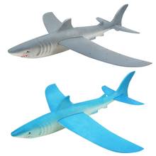 2 PCS Foam Airplane Hand Launch Throwing Airplane Toy Glider Aircraft Inertial Foam Shark Plane Toy Model Kids Toys 2024 - buy cheap
