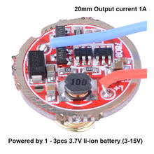 20mm 3-15V 1A 1 mode 5 modes Driver circuit Board DIY Parts for Q5 R5 T6 U2 L2 XPL 18650 26650 LED Flashlight lantern lamp light 2024 - купить недорого