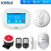 Keru-sistema de segurança anti-roubo ik52, kit com alarme, wi-fi, gsm, controle por aplicativo, porta, lembrete aberto, sensor de fumaça 2024 - compre barato