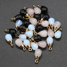 Natural Semi-precious Stone Pendant Charms Round Drop-shape Opal Pendants for DIY Necklace Earrings Jewelry Making Size 8x12mm 2024 - buy cheap