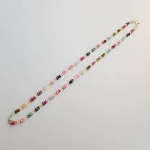 Lii Ji Genuine Rainbow Tourmaline 925 Sterling Silver Gold Plated Handmade Delicate Neckalce 45cm For Gift 2024 - buy cheap