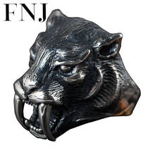 FNJ Vintage Leopard Ring 925 Silver New Fashion Real S925 Sterling Thai Silver Rings for Men Jewelry USA Size 9-12 Animal Punk 2024 - buy cheap